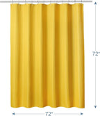 AmazerBath Waffle Shower Curtain, Mustard Yellow Fabric Shower Curtain with Waffle Weave Heavy Duty Hotel Quality, 72 x 72 Inches