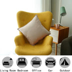 Jeanerlor Set of 2 20"x20" Yellow Pillowcase with Zipper Cousion Cover Decor Cotton Linen to Embellish Students' Dormitory/Study Room/House/Office,(50 x 50cm), Light Linen
