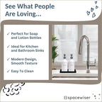 Countertop and Vanity Tray – Small 7.7” Silicone Tray, Soap Dispenser Trays, Bathroom Trays, Kitchen Soap Holder Sink Organizer Counter Caddy for Soaps Bottle Keys, Sponge Holder Dish Black