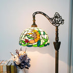 Tiffany Floor Lamp 12 Inch Stained Glass Orange Shrimp Tiffany Style Reading Lamp Retro Home Decoraton Comfortable And Relaxing Atmosphere Suitable Living Room Bedroom Coffee Shop Restaurant Study
