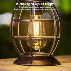 LeiDrail Solar Lantern Outdoor Hanging Waterproof Lights, Metal LED Lanterns Sun Powered Landscape Decor for Table Garden Yard Patio Pathway Porch 4 Pack
