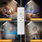 Pink LED Bright Floor Lamp with Remote & Smart Plug, Dimmable Eye-Caring Reading Light for Living Room, Bedroom, Office