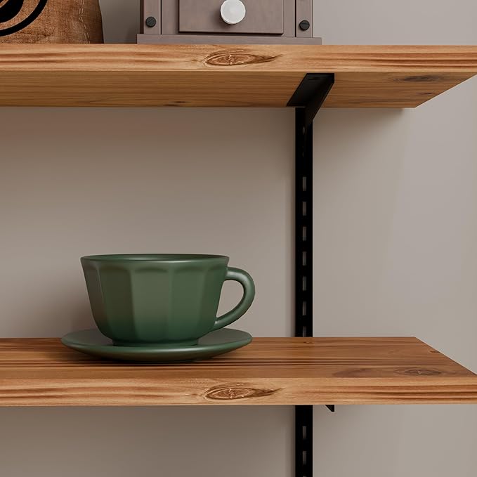 ROGMARS Floating Book Shelves for Wall,Natural Wood Adjustable Floating Wooden Wall Shelves 48 Inch for Bedroom,Living Room,Kitchen, Closet Organizers and Storage,Set of 4