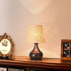 Oil Rubbed Bronze Small Table Lamp for Bedside, Farmhouse Bedroom Lamps for Nightstand, Vintage Small Table Lamps for Small Spaces for Bedroom, Kitchen Counter, End of Table, Office