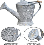 Vintage Metal Watering Can with Wooden Handle, Watering Can for Indoor/Outdoor Plants, Shabby Chic Decor for Home Balcony Courtyard Garden