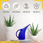 KP KOOL PRODUCTS 1/2 Gallon Watering Can – Small Blue Plastic Watering Can for Indoor & Outdoor Plants, Garden Use – 1 Pack