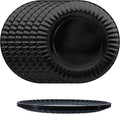 TP 6-Piece Melamine Plates Set, 10.5-Inch Reusable Dinner Plates for Picnic, Party, BBQ & Camping, Dishwasher Safe Lightweight Tableware, Black