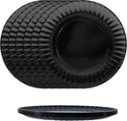 TP 6-Piece Melamine Plates Set, 10.5-Inch Reusable Dinner Plates for Picnic, Party, BBQ & Camping, Dishwasher Safe Lightweight Tableware, Black