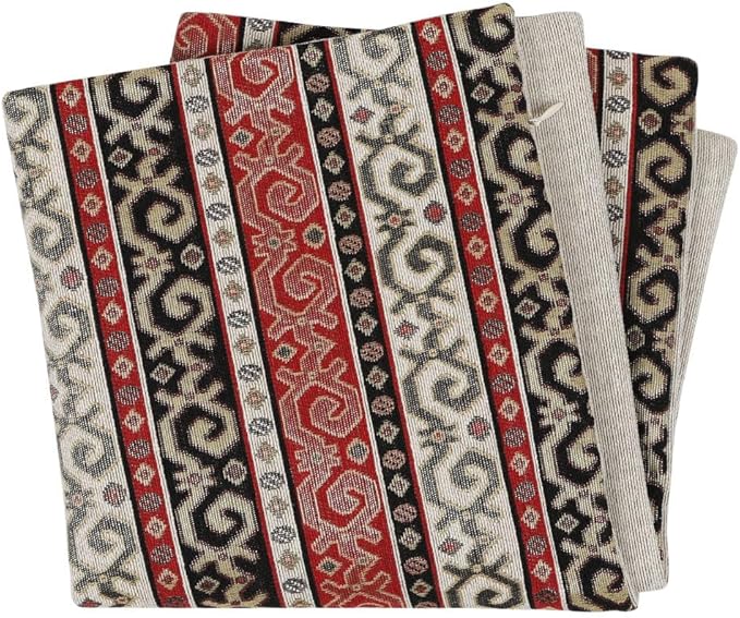 Tapestry Stylish Red-Black 18"x18" Pillow Cover Sham Ethnic Kilim Geometric Southwestern Pattern Throw Decorative for Home Decor, Sofa, Couch, Porch, Patio, Chair
