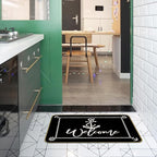 Mingnei Boat Floor Mat, Nautical Rug, Welcome Mats Outdoor Nautical, Black and White Boat Doormat Door Mat for Home Boats Entrance, Nautical Boat Floor Mats for Indoor Outdoor Rug 30 x 17 Welcome Mat