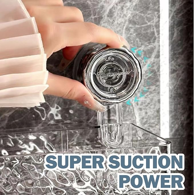 Bathroom Corrugated Suction Cup Storage Holder, Illuminate Suction Cup Shelves, No-Drill Wall Mounted Suction Cup Bathroom Storage Rack Shelf for Shower Kitchen
