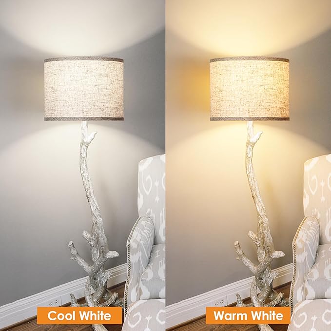Lamp Shades Set of 2, Drum Lampshades 13" Top x 13" Bottom x 10" High with Spider Fitter, Large Replacement Lamp Shades for Table Lamps, Floor Lamps, Easy Assembly Required (2, Beige)