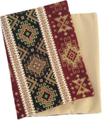 Hippy Throw Pillow Covers Kilim Burgundy Red and Dark Green - 12 x 20 Inches Boho Pillows, Decorative Lumbar Room Decor for Couch, Bohemian Outdoor Case for Farmhouse, Sofa