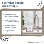 Countertop and Vanity Tray - Small 7.7" Silicone Tray for Soap Dispenser Bottles, Bathroom Trays, Kitchen Sink Soap Trays, Sink Caddy Kitchen Sinks Organizer, Soaps Dish & Sponge Holder Mat