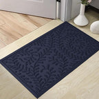 Front Door Mat, Absorbent Dirt Trapping Welcome Door Mat Indoor Outdoor, Non Slip Entry Mat, Indoor Outdoor Door Mats, Fade Resistant, Low Profile Doormat for Entryway, 29×17, Blue