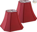 2 Pcs Wine Red Square Cute Lamp Shades Octagonal Faux Silk Lampshade Replacement Medium Lampshade 6.5×13×10.6IN(Spider) Vintage Lamp Shade for Table & Floor Lamp - Easy Assembly