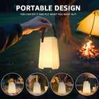 Portable Outdoor Table Lamp, Cordless Rechargeable Outdoor Table Lanterns RGB LED Lights with Remote, IP44 Water-Resistant Battery Operated Hanging Lamp for Patio Garden Camping Dining Room
