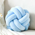 Uvvyui Knot Pillow Ball, Soft Blue Home Decor Knotted Pillows, Cute 8" Knot Pillow Round Velvet Plush Throw Pillow, Aesthetic Decorative Pillows for Bed, Floor, Couch, Bedroom