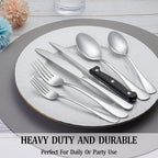 36 Pcs Silverware Set with Steak Knives Service for 6,Stainless Steel Flatware Set,Mirror Polished Cutlery Utensil Sets,Home Kitchen Eating Tableware Sets,Include Fork Knife Spoon,Dishwasher Safe