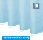 AmazerBath Waffle Shower Curtain, Baby Blue Fabric Long With Waffle Weave, Heavy Duty Hotel Quality for Bathroom, 72 x 78 Inches