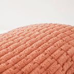 Fancy Homi Coral Long Body Lumbar Lumbar Decorative Throw Pillow Covers 20x54 Inch for Bed Couch Bedroom Bench, Soft Corduroy Rectangle Solid Pillow Case, Rustic Farmhouse Boho Room Decor