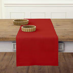 Solino Home Linen Red Table Runner 108 Inches Long - 100% Pure Linen 14 x 108 Inch Table Runner for Christmas, Holiday - Fete