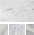 Koville African Natural Marble Cutting Board for Kitchen Pastry Bread, 12" x 8" Genuine Marble Cheese Board Stone Tray for Counter, Bathroom Perfume Tray Jewelry Candle Plate (Namib Fantasy)