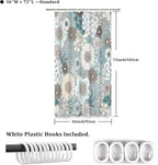 Floral Shower Curtain Rustic Various Floral Plant Curtain for Bathroom Tropical Botanical Farmhouse Waterproof Decor Shower Curtain with Hooks 36x72Inch