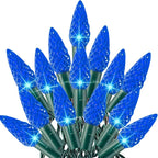 TW SHINE C6 Christmas String Lights, 200 LED 66 FT Christmas Lights Outdoor with 8 Modes Timer, Waterproof Connectable for Indoor Yard Xmas Tree House Christmas Decorations (Blue)