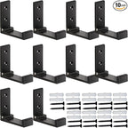 ZEYU Folding Coat Hooks, 10Pcs Wall Hooks for Hanging Coat Towel Hooks Hardware Heavy Duty Aluminum Alloy Headphone Holder Hooks No Rust Wall Mounted with Screws for Bags Fitness Equipment