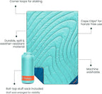 Rumpl Original Puffy Blanket - Warm, Water-Resistant Camping Blanket with 100% Recycled Synthetic Insulation, 52"x75", Original Puffy V2, Seafoam