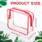Weewooday 12 Pieces Clear Makeup Bags Cosmetic Storage Bags PVC Zipper Pouches Travel Waterproof Makeup Plastic Case for Women Organizing Toiletries Traveling Bathroom