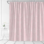 Pink Botanical Shower Curtain Vintage Herbs Floral Farmhouse Cute Boho Leaves Plant Retro Flowers Bathroom Curtain Set with Hooks(70" Wx74.8 H)