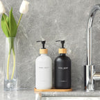 Black and White Soap Dispenser, Dish Soap Dispenser for Kitchen Decor(Black&White)