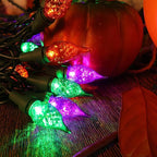 Halloween String Lights 19ft 70 LED Fairy Lights ETL Certified for Indoor Outdoor Patio Xmas Tree Party Decor Orange Purple Green Color Lights Halloween