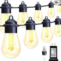 Honche 45FT Outdoor String Lights, Weatherproof LED Patio With 20 Shatterproof Warm White Vintage Edison Bulbs, 8 Modes Hanging for Garden Backyard Porch Balcony Party Decor