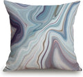 TSSOHU Throw Pillow Cover Black Granite Marble White Gray Pattern Abstract Blue Ink Liquid Decorative Pillow Case Home Decor Square 18x18 Inches Pillowcase