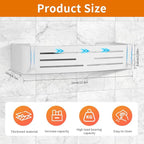 Shower Caddy Shelf Rack, Self Adhesive Shower Shelves with Hooks, Rustproof Bathroom Organizers and Storage, Home Decor Accessories (Rectangle-White)