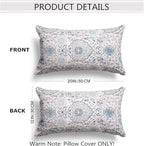 Snycler Boho Throw Pillow Covers 12x20 inch Set of 2 Terracotta Rust Blue Colored Throw Pillows Double Sided Boho Home Soft Decor for Bedroom Living Room Couch & Sofa (No Inserts)