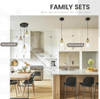 zeyu Pendant Light 2 Pack, Vintage Adjustable Hanging Light for Hallway, Haning Light Fixture Ceiling with Water Ripple Glass Shade, Black and Gold Finish, ZG33M1L-2 BK+BG-WG