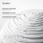 RONDURE 8.7" Modern Ceramic Table Lamp, Modern Bedside Lamps for Bedroom, Living Room and Nightstand, White Translucent Ceramic Shade, Warm Ambient Lighting, Home Decor