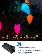 HIITEN Smart C9 Christmas Lights Outdoor 66ft, 100 LED RGBW Chasing Effects Xmas Lights Outdoor, APP and Remote Controlled with Timer Music Sync, Extendable LED Christmas Lighting for House Tree