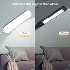 15w/1000lm Bright LED Floor Lamp with Stepless Adjustable 3000K-6000K Colors and Dimmer, Remote and Touch Control Reading Lamp, Adjustable Gooseneck Floor Lamp for Living Room