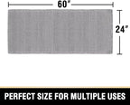 H.VERSAILTEX Waffle Bath Mat Super Absorbent Non Slip Bath Rugs for Beside Tub, 24" x 60", Dove