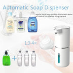Automatic Soap Dispenser – Touchless Foaming Soap Dispenser 400ml USB Rechargeable Dispenser Electric Wall Mounted 4levels Adjustable Foam Dish Soap Pump for Bathroom Kitchen