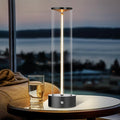 Cordless Portable LED Table Lamp, Modern Nightstand Lights with Filament Magnetic, Three-Level Dimmable Lamp for Gaming, Home Office, Bedroom, Living Room, Kitchen, Bar, Restaurant (Black)