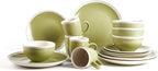 Rock Ridge Speckled Stoneware Dinnerware Set (16pc Set, Beryl and Ivory)