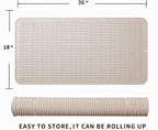 Silicone Dish Drying Mat for Multiple Usage,Easy clean,Eco-friendly,Heat-resistant Silicone Mat for Kitchen Counter or Sink,Refrigerator or Drawer Liner Tapioca 5XL 36inches x 18inches