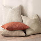MIULEE Fall 12x20 Inch Textured Boucle Throw Pillow Cover Burnt Orange Accent Solid Lumbar Pillow Case Decorative Soft Pack of 1 Couch Cushion Chair Sofa Bedroom Livingroom Home Decor