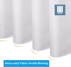 AmazerBath Waffle Shower Curtain White, Stall Shower Curtain, Heavy Duty Fabric Shower Curtains, Hotel Quality Bathroom Shower Curtains, 54 x 78 Inches